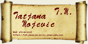 Tatjana Mojević vizit kartica